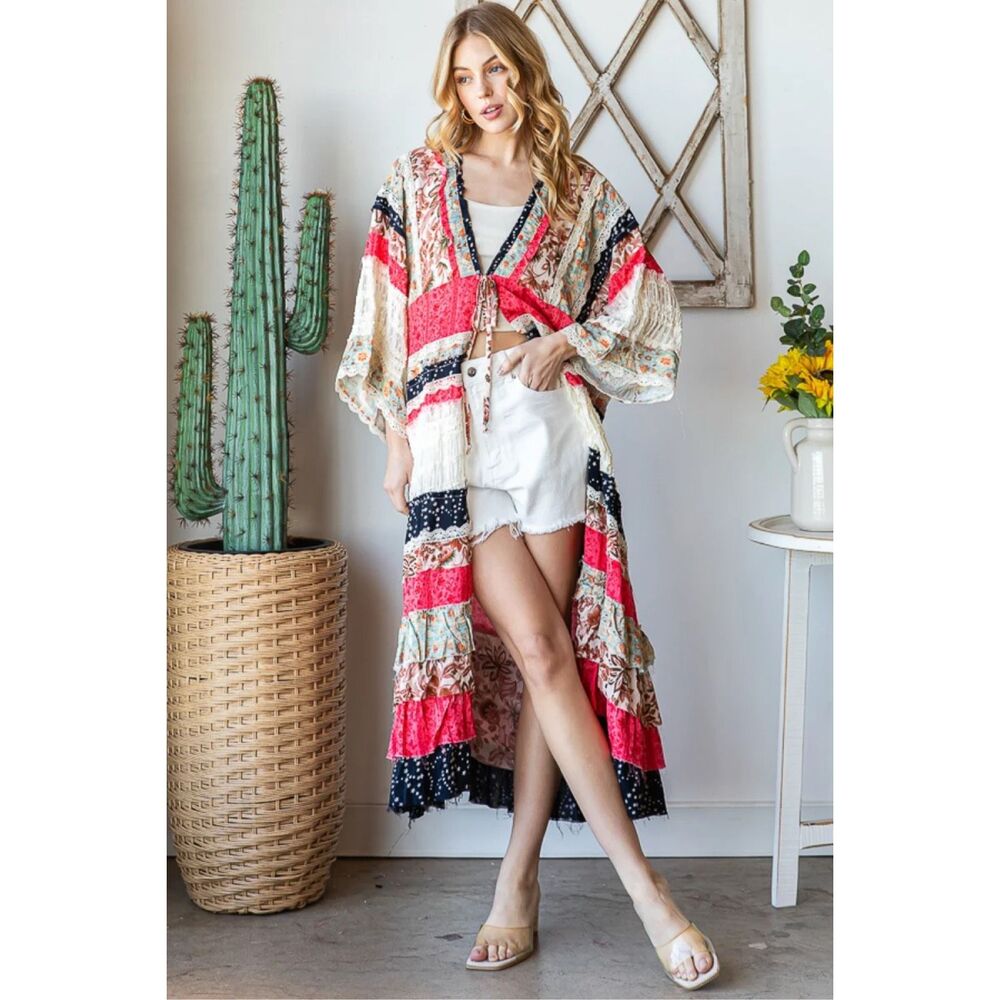 Oli & Hali Print Duster MJ2049